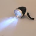Cool Classic Led Vintage Bike Headlight Bicycle Retro Head Light Front Fog Lamp Abs Engineer Plastic Silver Black High Quality-Silver. 