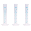 3X Measuring Cylinder Plastic Graduated Tube Tool for Lab(25Ml). 