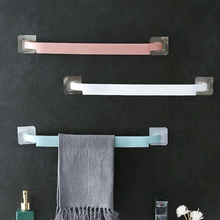 Towel Holder For Bathroom, Self Adhesive Punch-Free Plastic Bathroom Towel Bar, Modern Towel Rail Bathroom for Home Kitchen Bathroom, Towel Stand