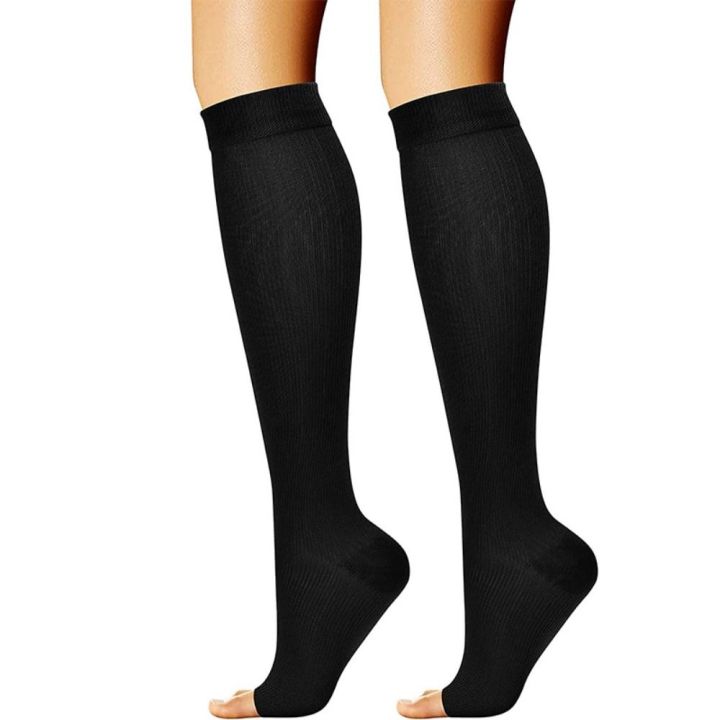 Medical%20Compression%20Socks%20Open%20Toe%20S/M/L/XL/XXL%20Sports%20Compression%20Socks%20Black%20Knee%20High%20Compress%20Socks%20For%20Women%20Men%20-%20Image%202
