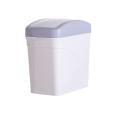 Mini Plastic Waste Bin with Swing Lid, Small Waste/ dust Bin for Bathroom or Toilet 17 cm Height. 