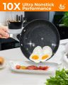 Induction Cookware Set, Fadware Pots and Pans Set Nonstick, Dishwasher Safe Pan Sets for Cooking, Utensils Set w/Frying Pans, Saucepans & Stockpot, Kitchen Essentials for New Home cooktops and  ranges. 