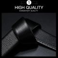 【HUT】 Men Leather Belt Metal Car Automatic Buckle Work Belt High Quality Men 120Cm Leather Belt Business. 