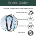 100Pcs Spring Snap Hooks, M6 2.36 Inch Blcak Small Carabiner Clip. 