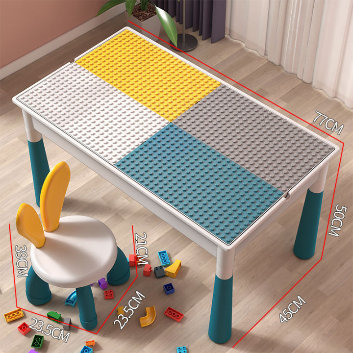 Compatible%20with%20Lego%20Children's%20Building%20Block%20Table%20Multifunctional%20Baby%20Building%20Block%20Chair%20Educational%20Early%20Learning%20Assembly%20Large%20Particle%20Building%20Block%20Toy%20-%20Image%204