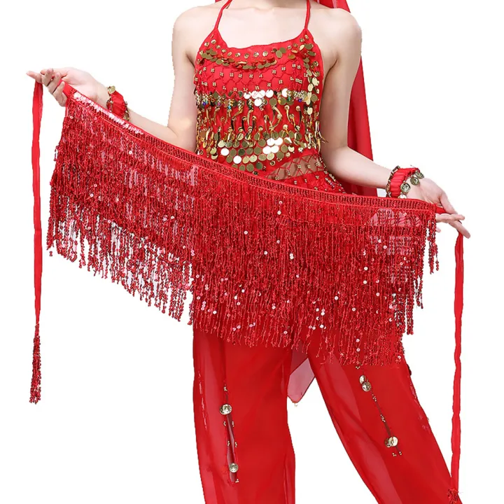 Yfashion%20Professional%20Belly%20Dance%20Skirt%20Hip%20Scarf%20With%20Tassel%20Latin%20Dance%20Hip%20Belt%20Performance%20Costume%20-%20Image%203