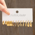 6 Pairs Fashion Earrings Set - 6 Pairs One Card. 