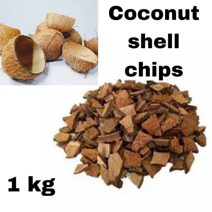 COCONUT SHELL CHIPS1 kg,1 Kg Raw type Natural Coconut shell chips for activated charcoal, cooking and orchids
