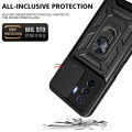 PlusCase for Huawei Nova Y70 / Nova Y71 Phone Casing Slide Lens Armor Case Shockproof Stand Holder Camera Protect Back Cover. 