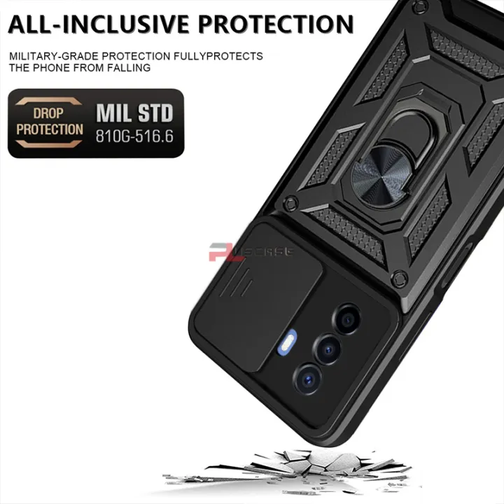 PlusCase%20for%20Huawei%20Nova%20Y70%20/%20Nova%20Y71%20Phone%20Casing%20Slide%20Lens%20Armor%20Case%20Shockproof%20Stand%20Holder%20Camera%20Protect%20Back%20Cover%20-%20Image%204