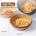 100pcs/50pcs Food Grade Air Fryer Non-Stick (fgaf ) Disposable Paper Liner 100 PCS For Frying Baking Cooking Roasting And Microwave. 