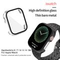 Tempered Glass Film PC Watch Case For Apple Watch Series SE 3&SE 2&6&SE&5&4 44mm. 