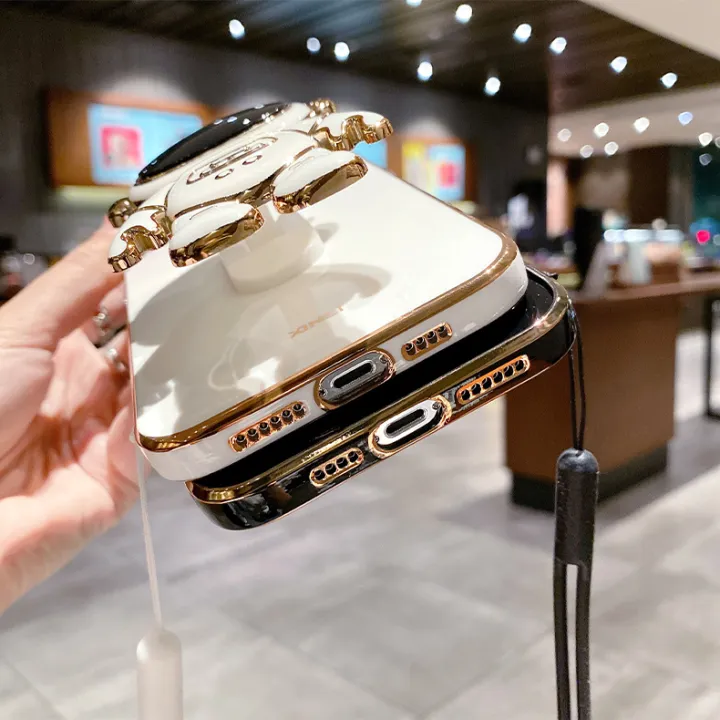 LECOMES%20for%20Xiaomi%20Redmi%20Note%208%20Pro%20Back%20Cover%20with%20Lanyard%20Astronaut%20Folding%20Bracket%20Stand%20Luxury%206D%20Plating%20Square%20Stylish%20Girls%20Phone%20Case%20Soft%20Silicone%20Mobile%20Cases%20Pouch%20-%20Image%209