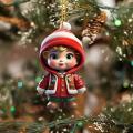 Acrylic Christmas Pendant Eye-Catching 8*5cm Character Ornament Acrylic Decoration for Party Decoration Car Interior Holiday. 