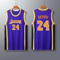 Lakers No. 24 Kobe Jersey No. 23 James Basketball Jersey Competition Training Men's Basketball Uniform Printing Character Customization. 