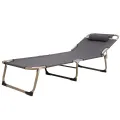 Adjustable 4 Position Portable Folding Camping Cot High Strength Adjustable Sitting Backrest Portable Folding Camping Cot with Pillow for Camping for Beach. 