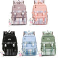 IELGY small fresh contrast color schoolgirl backpack. 