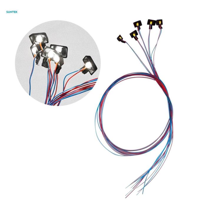5Pcs 1/87 Prewired Mini Lights, DIY Lamp Presoldered SMD Lamp for Building Model Train Railway Model Scenes Model Railway Architectural Model