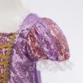 Children Halloween Costume Little Girls Rapunzel Costume Sequins Purple Dress Kids Princess Cosplay Dress 3 4 5 6 7 8 9 10 Years. 