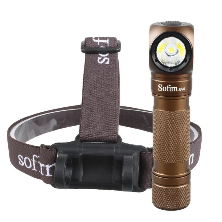 Sp40 Sofirn SP40 Headlamp 18650 USB Rechargeable 18350 Flashlight Head lamp ...