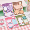 【MINISO】 Kawaii Cartoon Strawberry Rabbit Bear Sticky Notes Memo Pad Cute Message N Times Sticky Office Stationery Supply Journal Planner. 