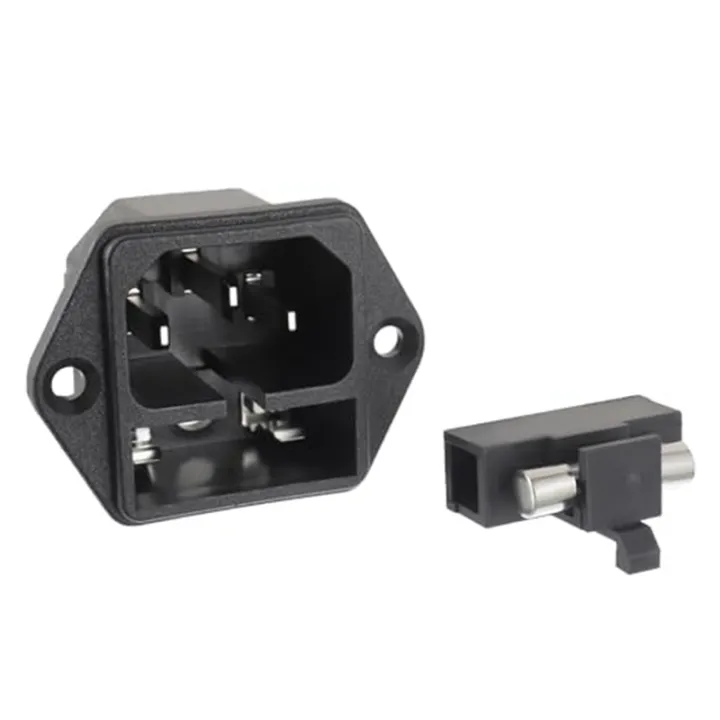 Module Socket 10a ABS AC 250V 10A 2 in 1 Mount Inlet Module Plug Socket Power Entry ...