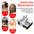 Mini Table Saw Electric Small Bench Saws Desktop Saw Household PCB Model Cutting Tool Woodworking Lathe EU Plug. 