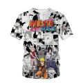 Japanese Boy Naruto Anime T-shirt, Fashionable Short Sleeved Shirt Children's Leisure Cool Kakashi Summer 3d Printed Boy T-shirt. 