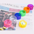Creative 7-cell Packaging Box Cylindrical 7-cell Rotating Color Transparent Portable Packaging Box. 
