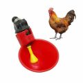 OYPFXMI 10Pcs Automatic Chicken Quail Drinker Chicken Waterer Bowl with Yellow Nipple Farm Poultry Drinking Water System. 