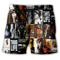 Rapper Tupac Amaru Shakur 2pac 3D Printed Beach Shorts Pants Men's Drawstring Shorts Elastic Fashion Casual Cool Ice Shorts Male. 