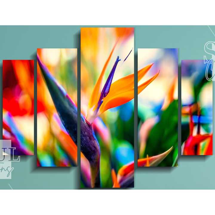 Five%20(5)Pieces%20Modern%20HD%20Printed%20Home%20Decor%20Wall%20Art%20Picture%20Frame%20-%20Abstract%20Flowers%20-%20Image%203