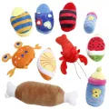 Dog Squeaky Toys Cute Plush Chew Toys with Squeakers Stuffed Animal Toys for Dogs,Pet Interactive Toys,Squeaky Toys for Puppy Dog Pets. 
