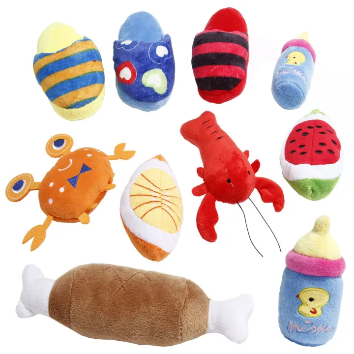 Dog Squeaky Toys Cute Plush Chew Toys with Squeakers Stuffed Animal Toys for Dogs,Pet Interactive Toys,Squeaky Toys for Puppy Dog Pets