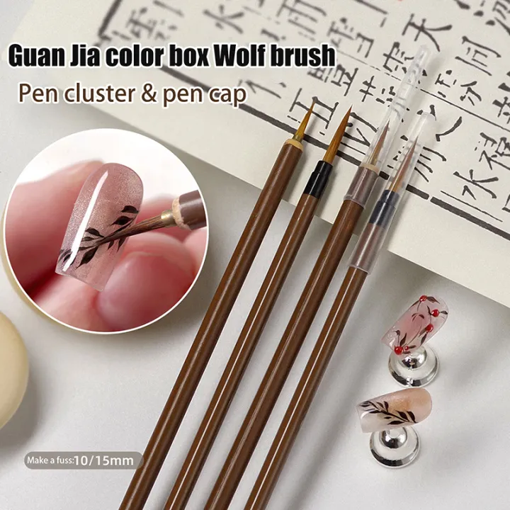 Nail Art Painting Wolves Hair Brush Pen Hook Line Paint Brush Chinese Calligraphy Brush Art Oil Drawing Watercolor Brush