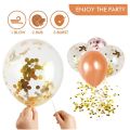 1Set Rose Gold Birthday Party Decorations Set with Happy Birthday Banner,DIY Cake Topper,Circle Dots Garland. 