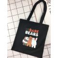 We Bare Bears Tote Bag Canvas Sling Bag Handbag. 