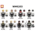 【Popular】Compatible with LEGO Attack on Titan Series Eren Jaeger, Armin Erwin, Levi Ackerman Building Blocks Minifigure Toys. 