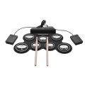 7 Pads Electric Drum Set ,Portable Roll Up Drum Practice Pad Drum. 