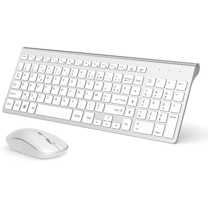 Wireless Mouse Keyboard, 2.4Ghz Ultra-Thin Compact Design, 2400 DPI ...