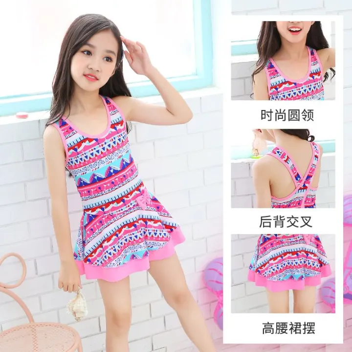 Children's%20Swimsuit%20Girls'%20One-Piece%20Skirt%20Conservative%20Medium%20and%20Big%20Children%20Cute%20Baby%20Student%20Kid%20Princess%20Swimsuit%20-%20Image%208