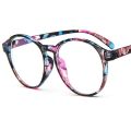 Korean fashion glasses frame, retro round glasses frame trendy, can be equipped with flat mirror with myopia frame mirror. 