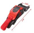 Plastic Motorcycle Helmet Speed Clip Chin Strap Quick Release Pull Buckle Black + Red. 