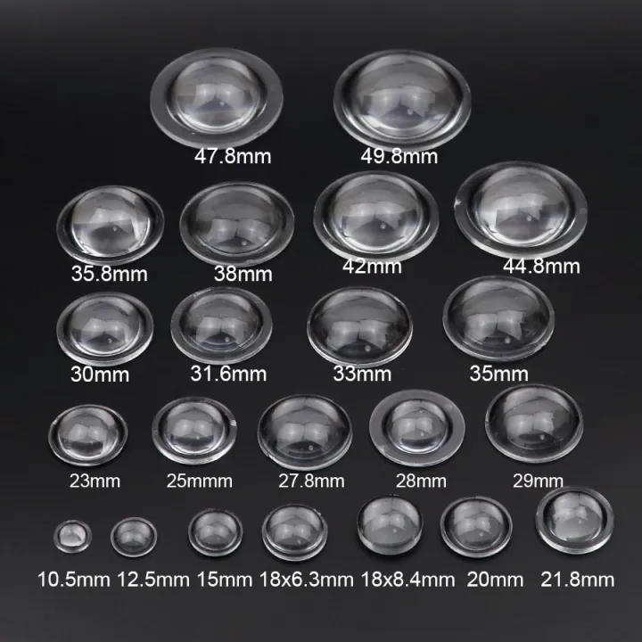 10mm 20 - 42 Mm Edged Plano-Convex Lens Flashlight Led Lens Focusing ...