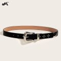 OkayM Waist Belt With Studs For Cowboy Cowgirl With Metal Buckle Vintage Belt Hot Girl WaistChain Studded Oversize. 