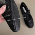 1 Pair Elegant Slip On Design Lace Mary Jane Shoes Soft Sole Comfort Fit Slip On Shoes Breathable Dress Flats for Women. 