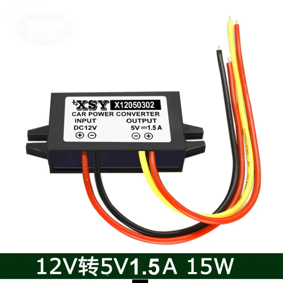 DC 12V To 5V 3A 15W USB Output Power Converter Module – Type A – Unbranded