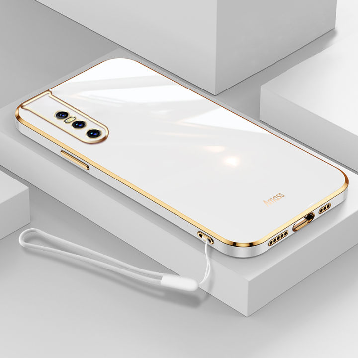 Maitus for Vivo V15 Pro Back Cover with Hand Strap Luxury 6D