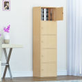 Simple Bookcase Bookshelf with Door Locker with Lock Floor Simple Modern Storage Cabinet Student Storage Cabinet against the Wall. 