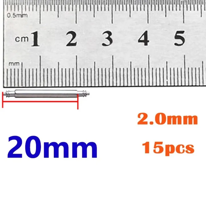 【ZIME】2.0mm Diameter Watch Band Spring Bar Pin Part Stainless Steel Spring Rod Link Pins 16mm 20mm 22mm 24mm Watch Accessories